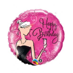 Little Black Dress Happy Birthday Balloon 